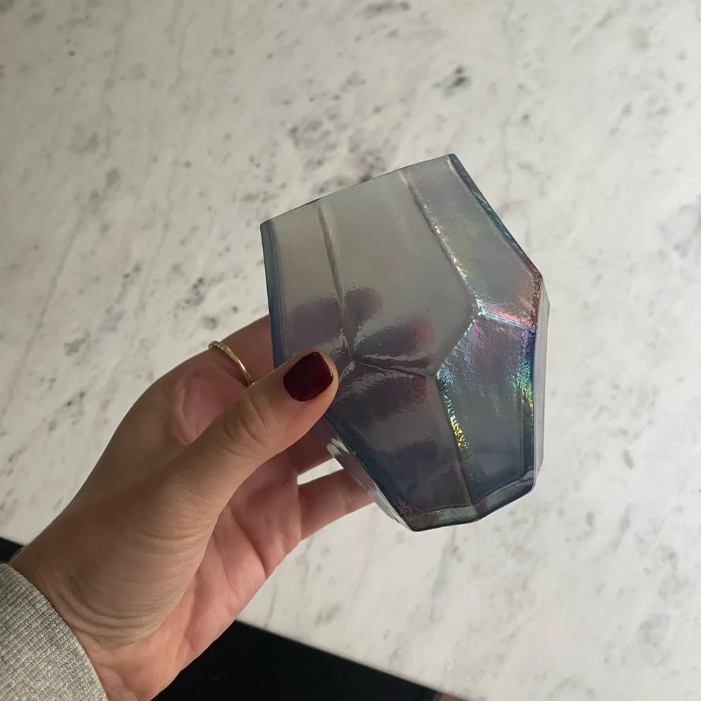 West Elm Iridescent Faceted Votive Holder